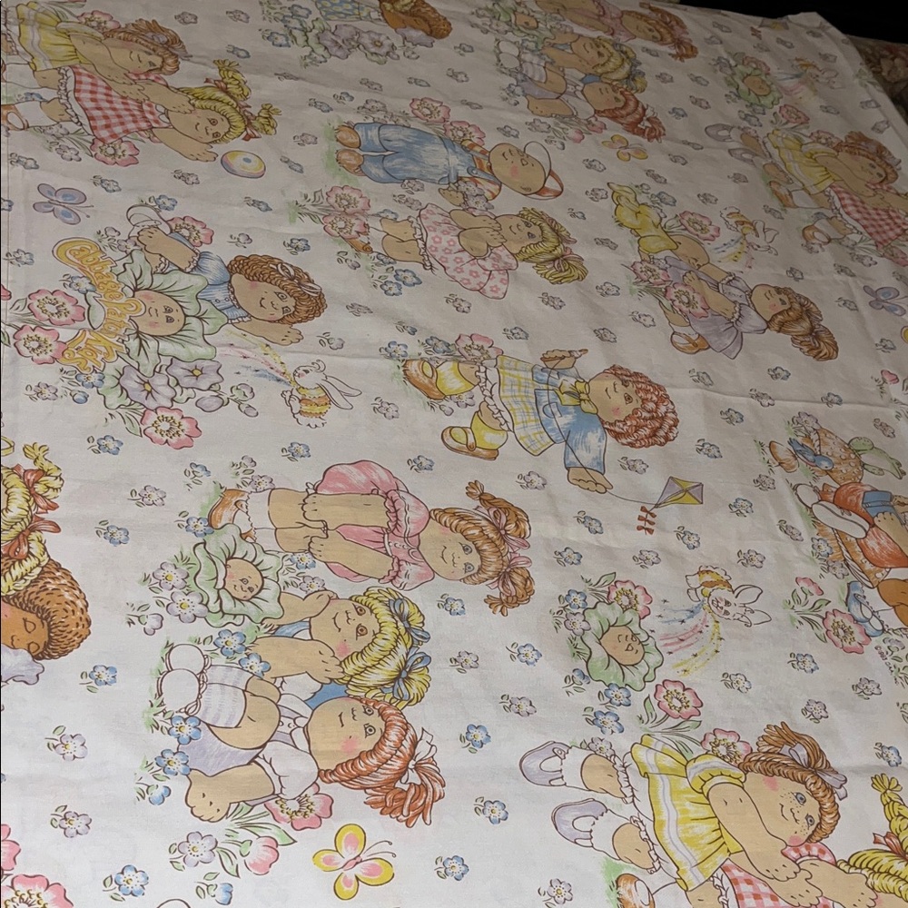 Vintage Cabbage Patch Kids Twin Flat and Fitted Sheet
